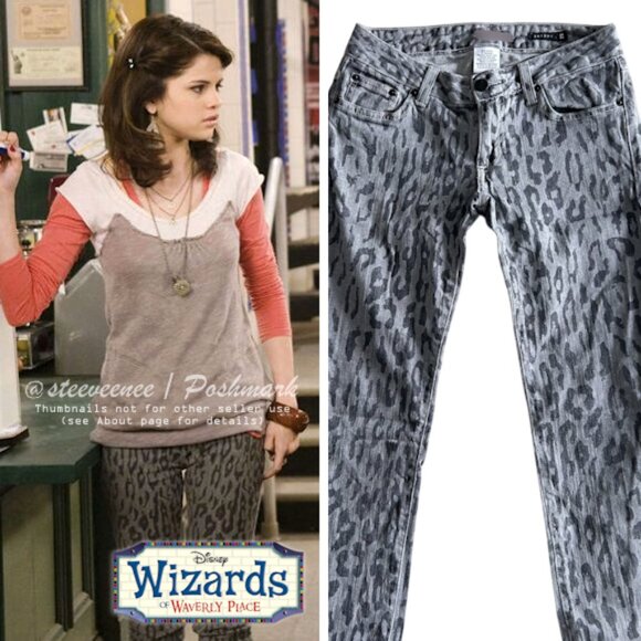RARE 2000s Animal Print Skinny Jeans ASO Alex Russo - Picture 1 of 6
